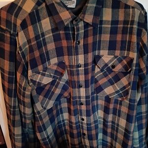 Fieldmaster Plaid Wool Blend Jacket in Navy and Tan